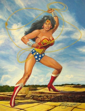 Wonder Woman impressionist Oil Paintings